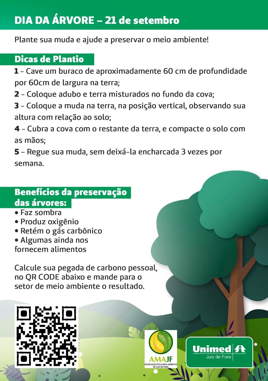 Dia da Árvore - Distribuição de mudas em parceria com o Hospital Maternidade Terezinha de Jesus