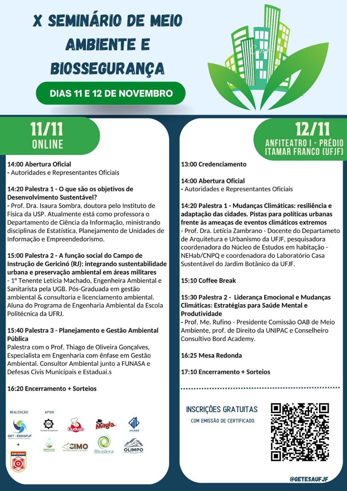 X Seminário de Meio Ambiente e Biossegurança